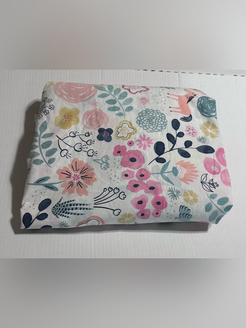 Pottery Barn Kids Sasha's Garden Twin floral duvet 100% organic Cotton . READ